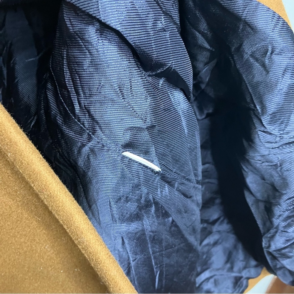 Zara Basics Camel Colored Wool Blend Midi Coat On… - image 4